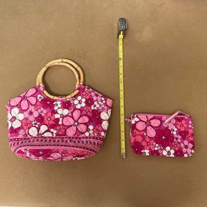 Vera Bradley Pink Purse and Zipper Wallet